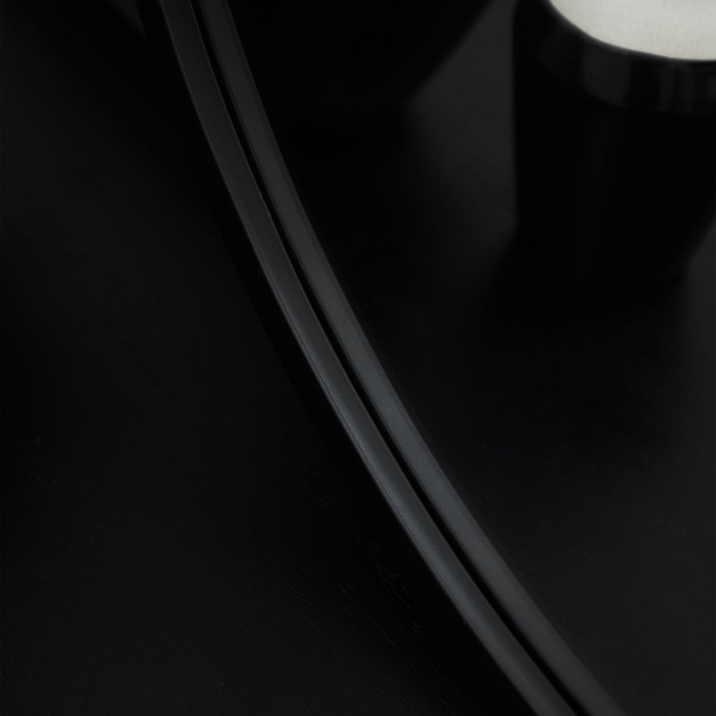 Higgins - Black Metal Modern Round Wall Mirror 40cm x 40cm