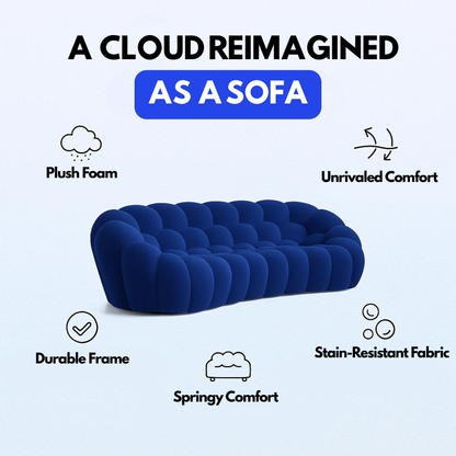 Lumo Classic 2-Seat Marine Bubble Sofa: Compressed Design