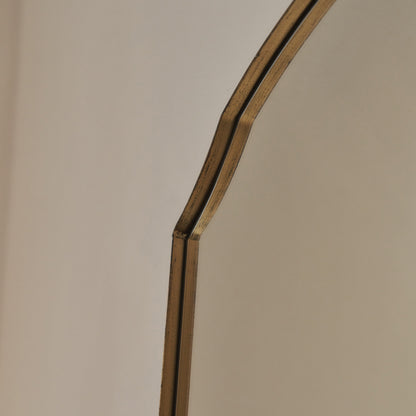 Isla - Gold Arched Metal Overmantle Wall Mirror 120cm x 90cm