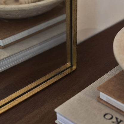 Isla - Gold Arched Metal Overmantle Wall Mirror 120cm x 90cm