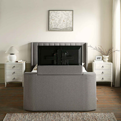 Wilton Grey Fabric Ottoman TV Bed