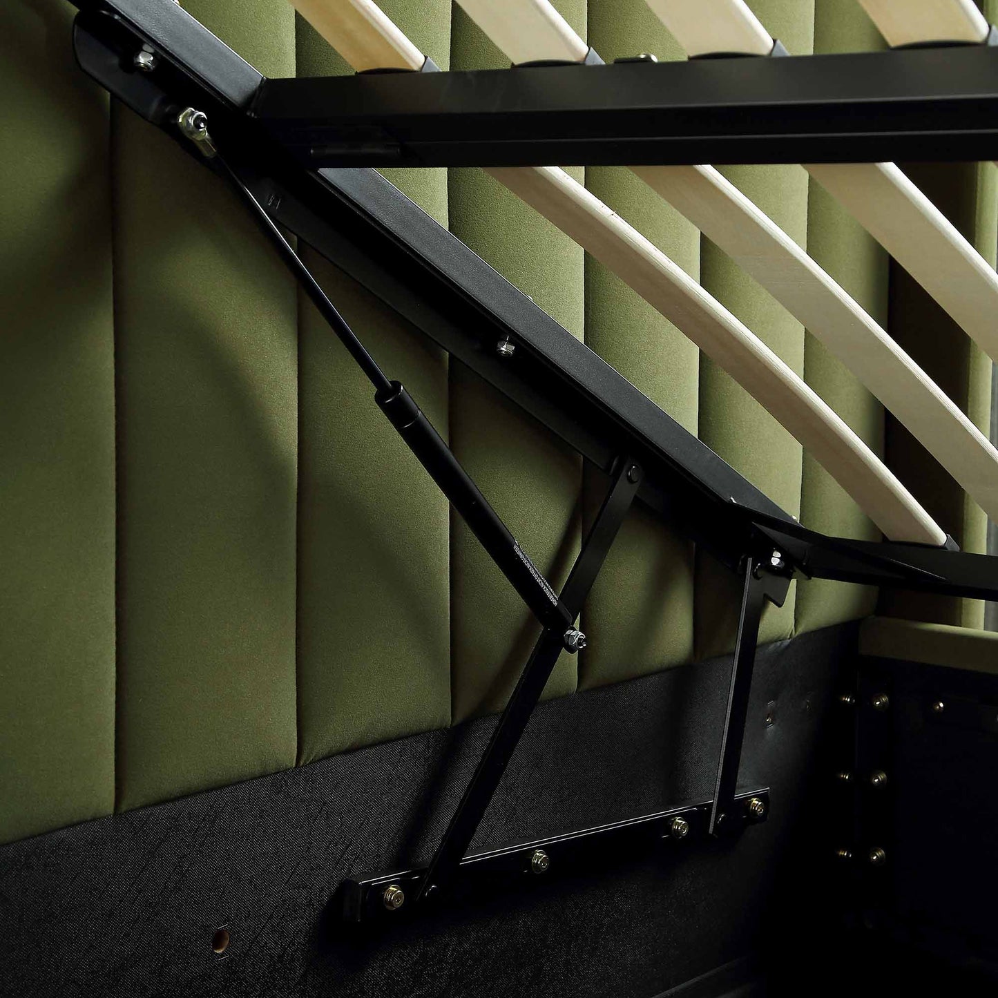 Wilton Moss Green Velvet Ottoman TV Bed