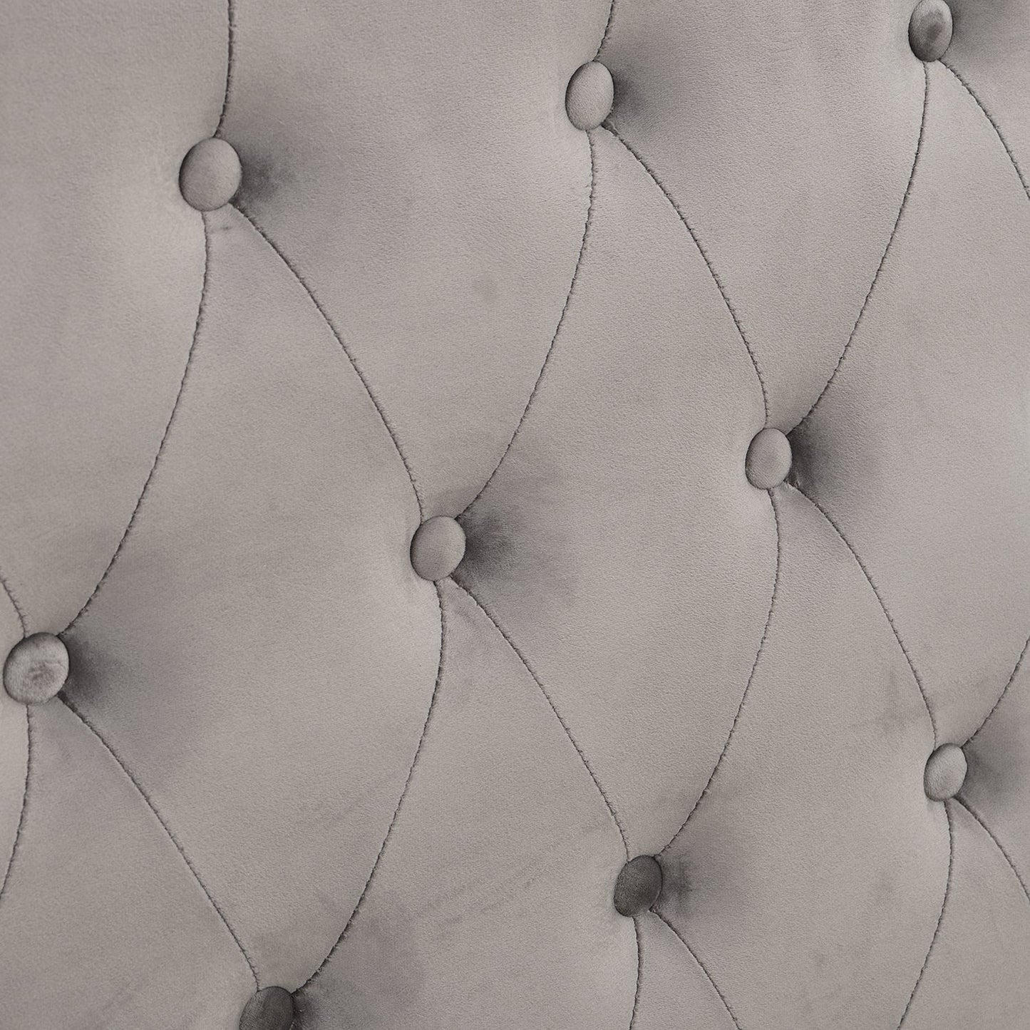 Hartwell Upholstered Ottoman Storage Bed with Deeply Buttoned Headboard (Grey Velvet)