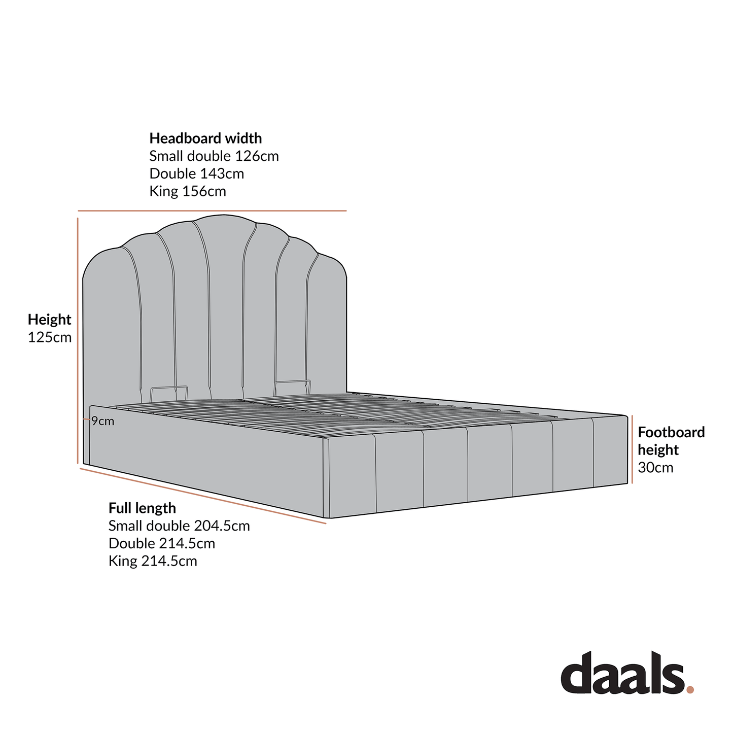 Hana Ottoman Storage Bed, Ecru Boucle