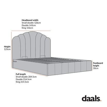 Hana Ottoman Storage Bed, Petal Pink Chenille