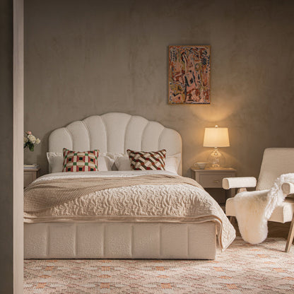 Hana Ottoman Storage Bed, Ecru Boucle