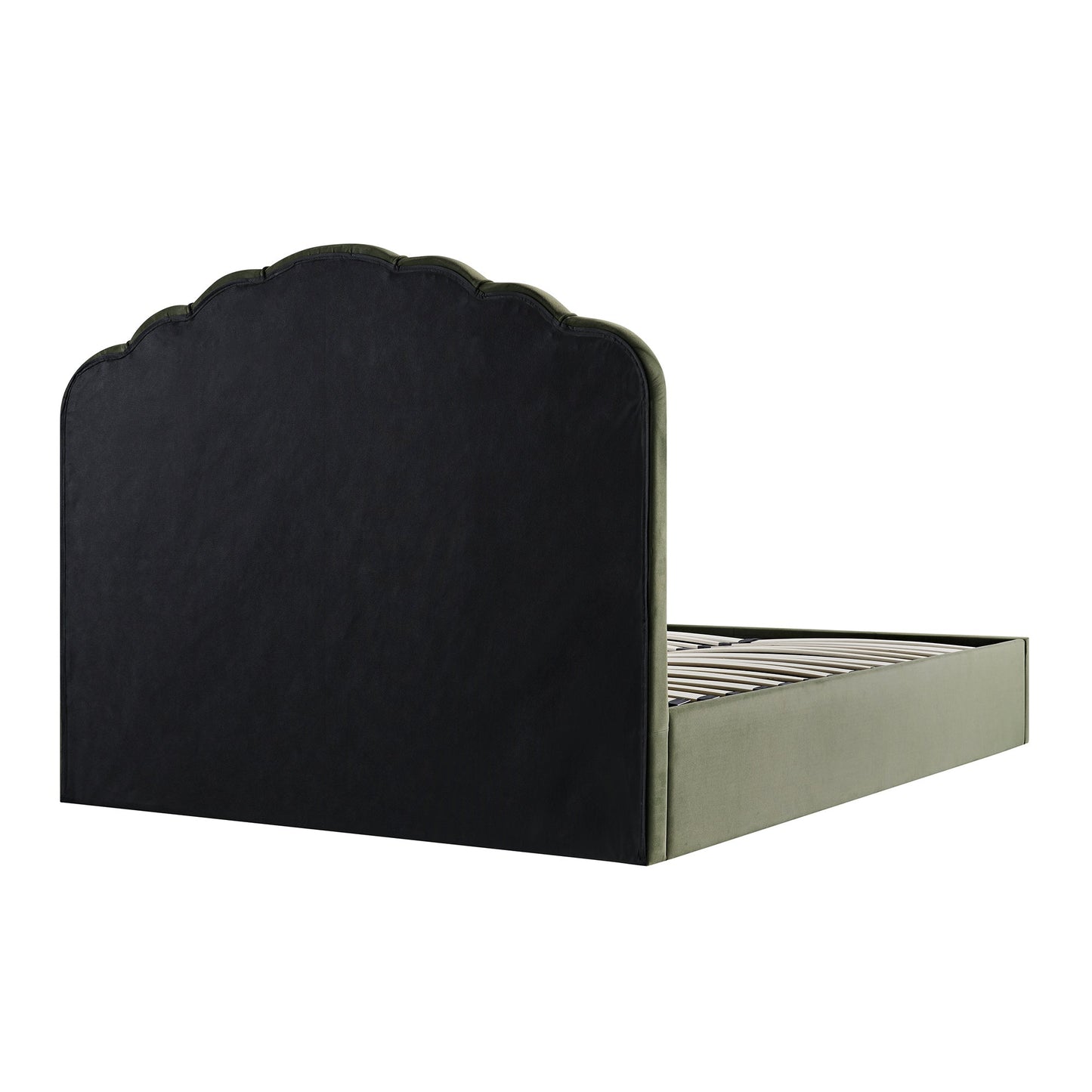 Hana Ottoman Storage Bed, Moss Green Velvet