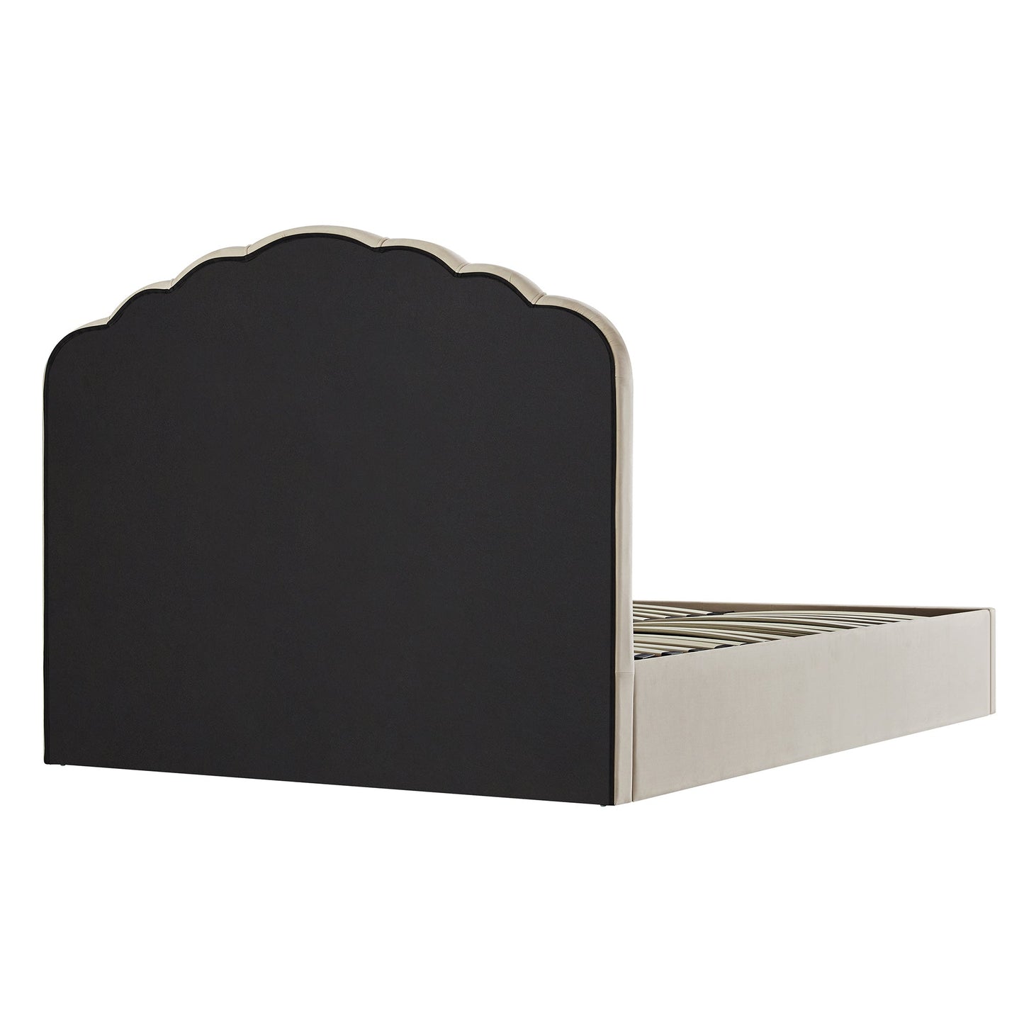 Hana Ottoman Storage Bed, Warm Stone Velvet