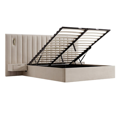 Tremezzo Oversized Ottoman Storage Bed, Champagne Velvet