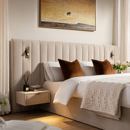 Tremezzo Oversized Ottoman Storage Bed, Champagne Velvet