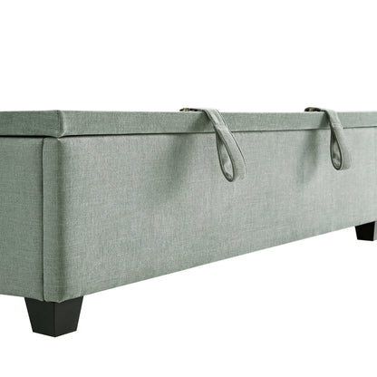 Chilworth Upholstered Ottoman Storage Bed, Water Green Chenille