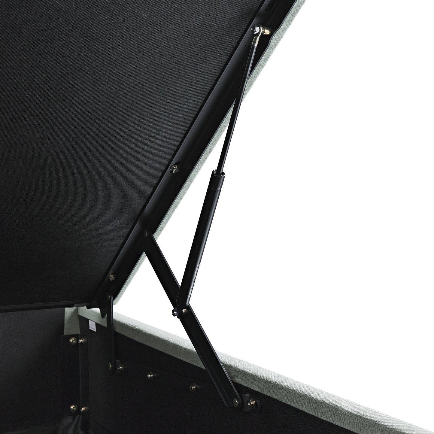 Chilworth Upholstered Ottoman Storage Bed, Water Green Chenille