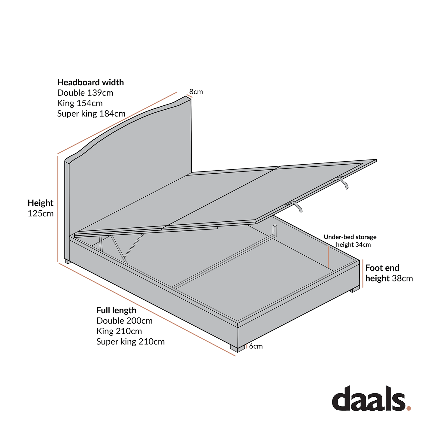 Chilworth Upholstered Ottoman Storage Bed, Ochre Stripe Linen Blend