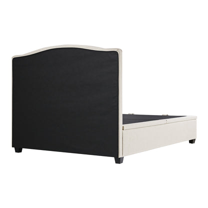 Chilworth Upholstered Ottoman Storage Bed, Ivory Weave Fabric