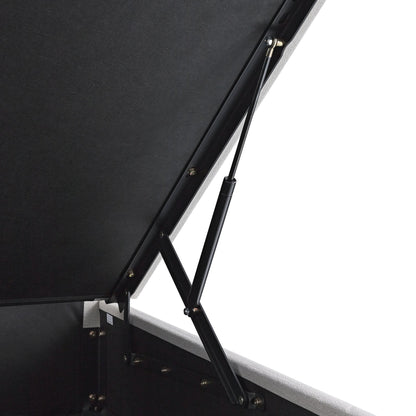 Chilworth Upholstered Ottoman Storage Bed, Ivory Weave Fabric