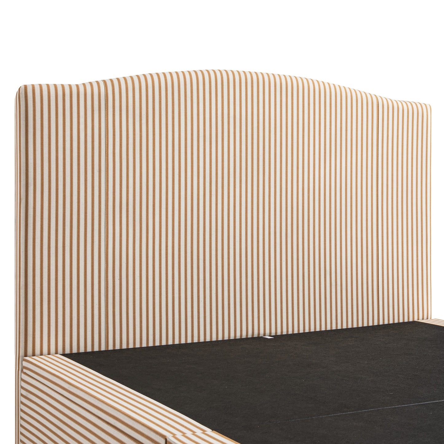 Chilworth Upholstered Ottoman Storage Bed, Ochre Stripe Linen Blend