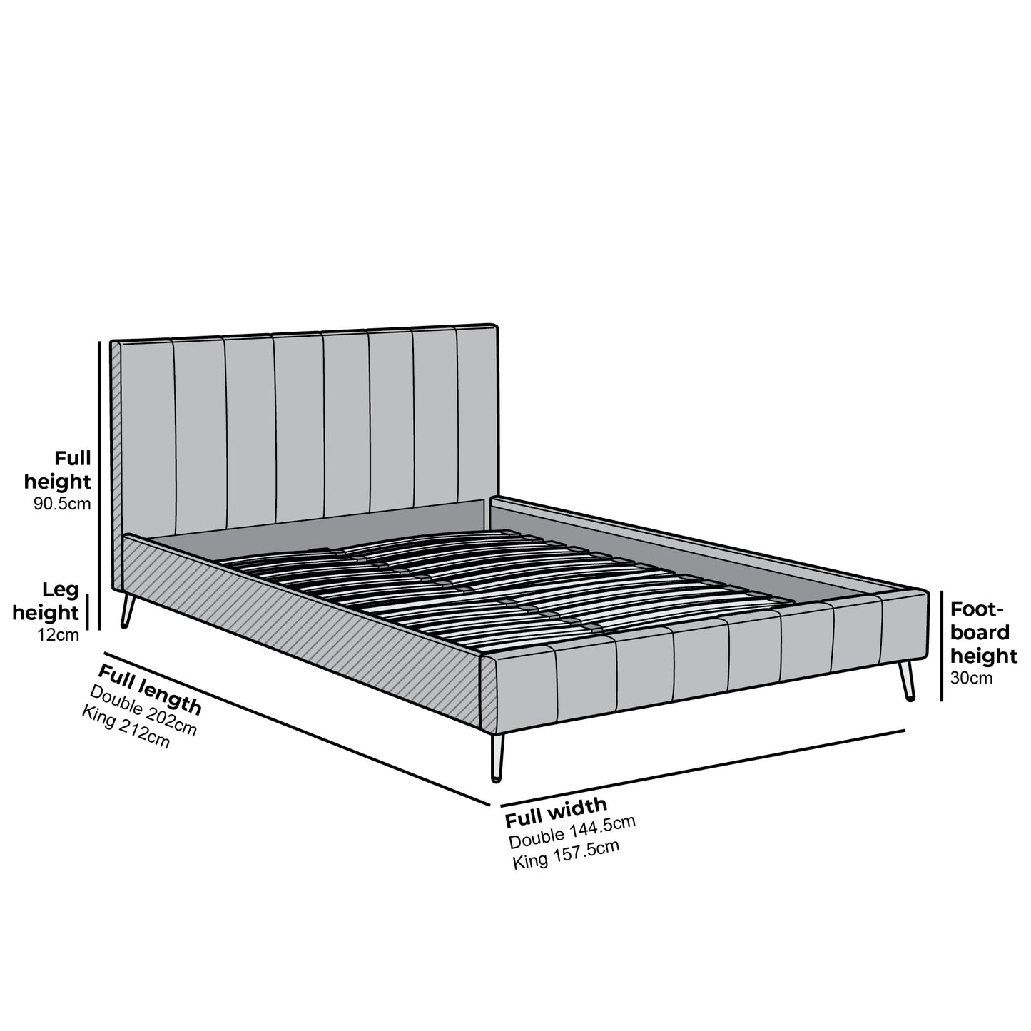 Sylvie Velvet Upholstered Bed Frame with Golden Chrome Legs, Champagne Velvet