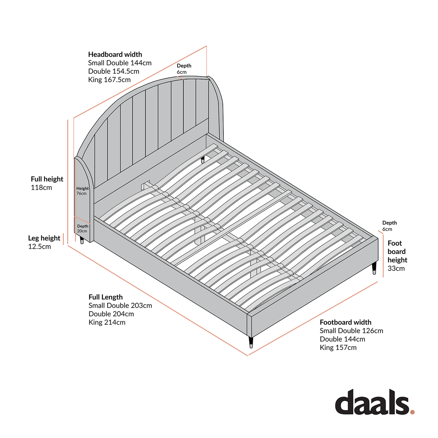 Eleanor Grey Velvet Upholstered Bed Frame with Domed Headboard