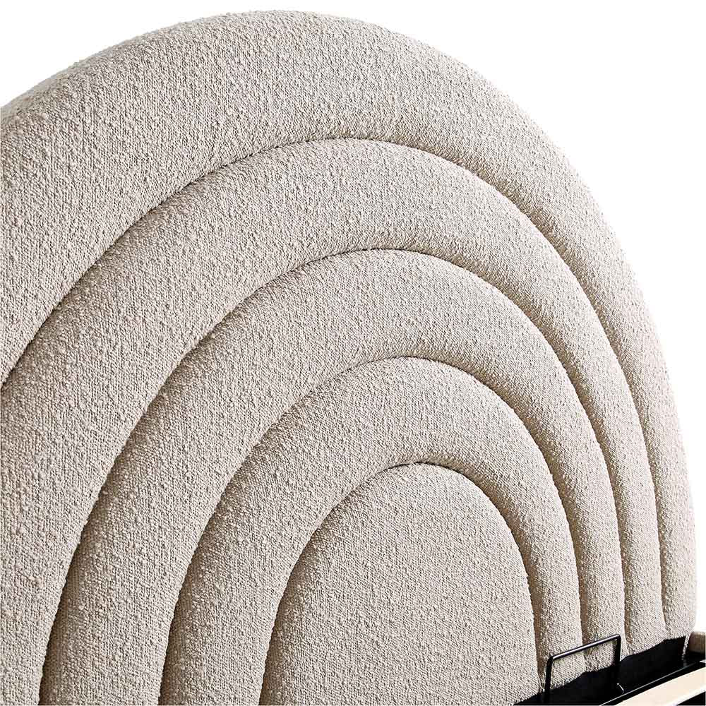 Archer Taupe Boucle Ottoman Storage Bed