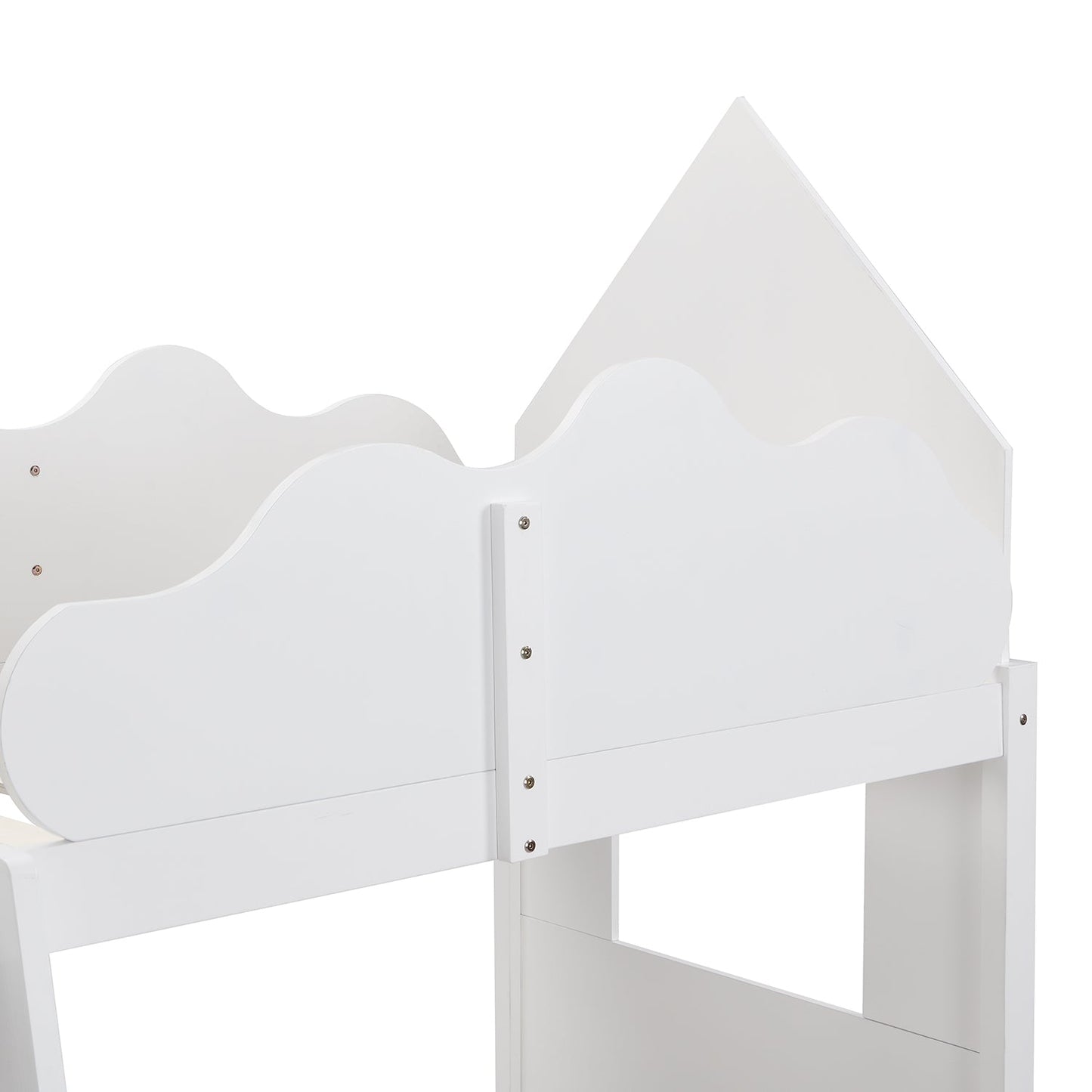 Newton White Solid Wood Kid's Treehouse Bunk Bed