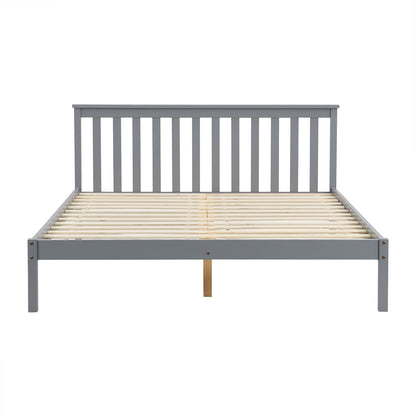 Linnelle Solid Wood Bed Frame in Grey