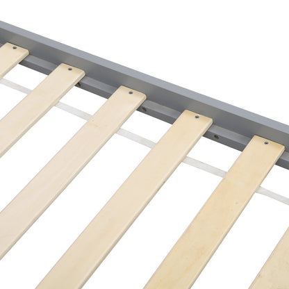 Linnelle Solid Wood Bed Frame in Grey