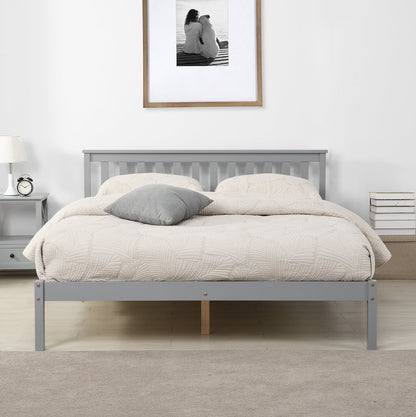 Linnelle Solid Wood Bed Frame in Grey