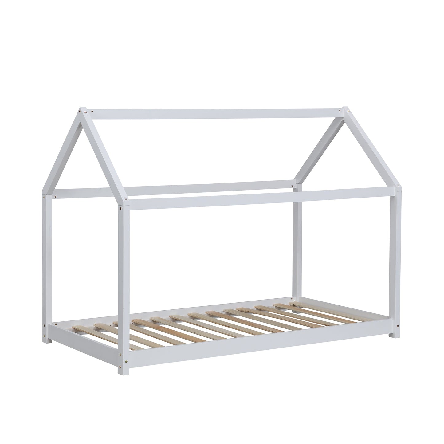 Bethwin Solid Wood Kid's House Bed in White