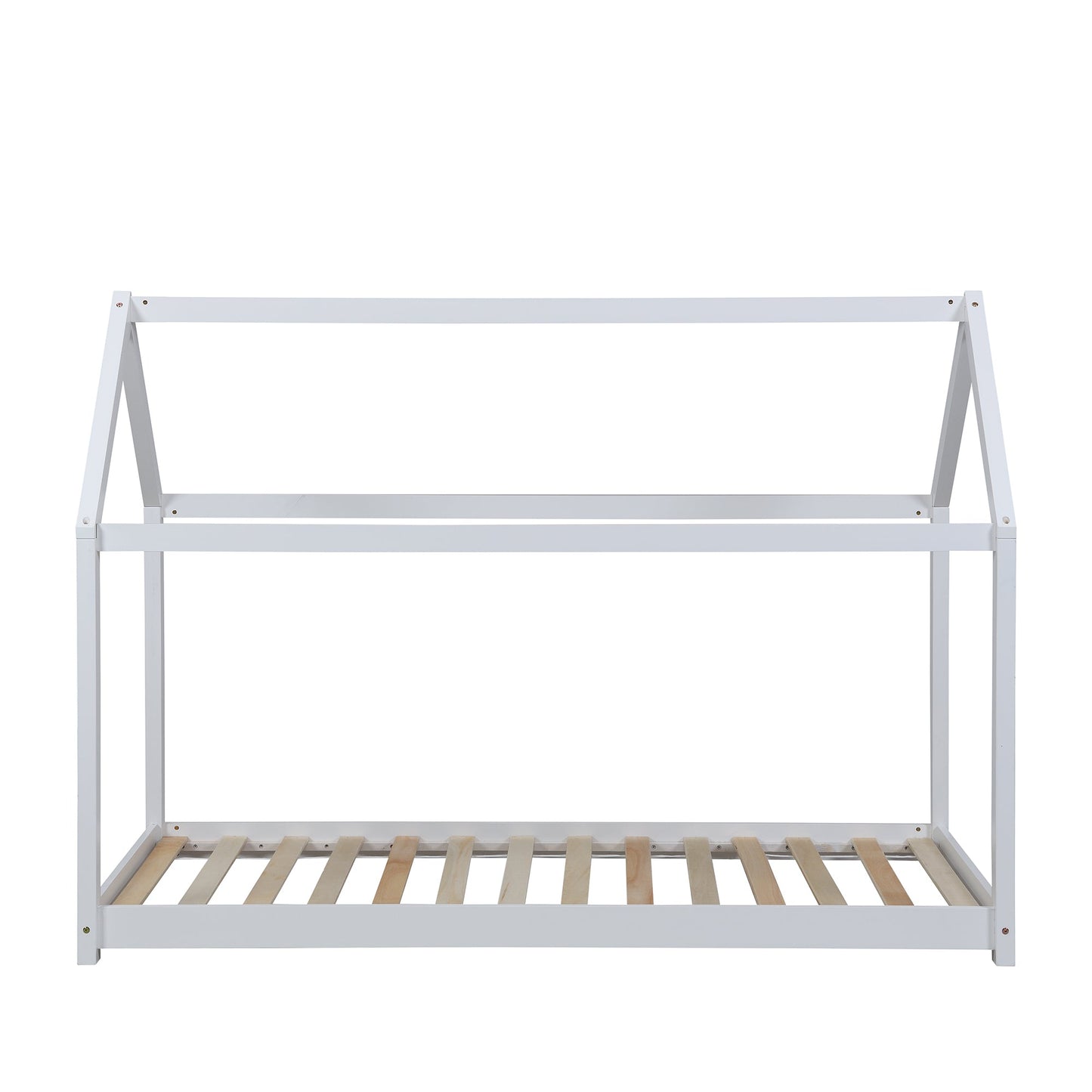 Bethwin Solid Wood Kid's House Bed in White