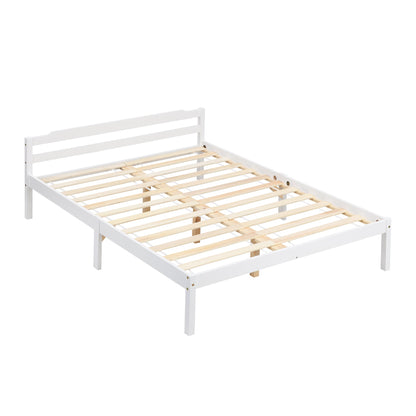 Curran Solid Wood Bed Frame in White UK Sizes