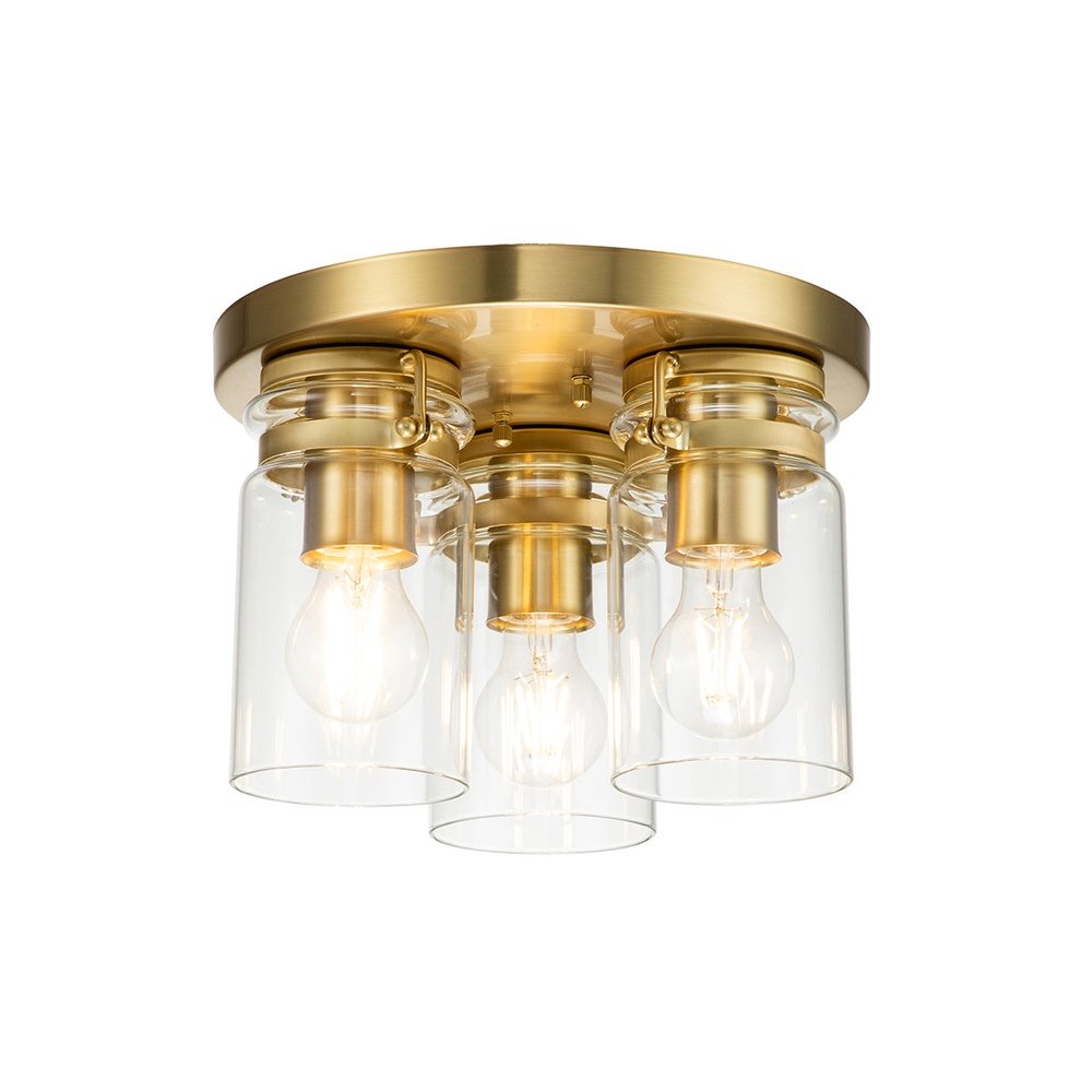 Kichler Brinley 3 Light Flush Mount Light - Brass