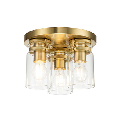 Kichler Brinley 3 Light Flush Mount Light - Brass