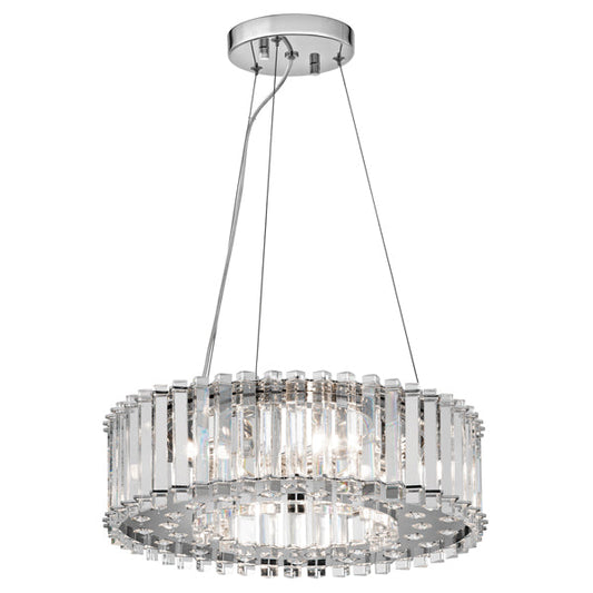 Crystal Skye 6 Light Pendant Light - Chrome