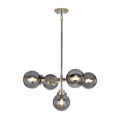 Kula 5 Light Chandelier - Polished Nickel