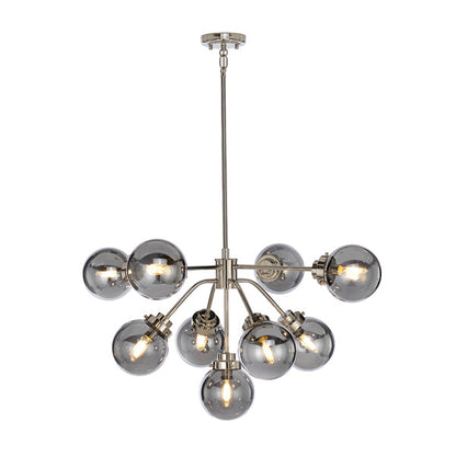 Kula 9 Light Chandelier - Polished Nickel