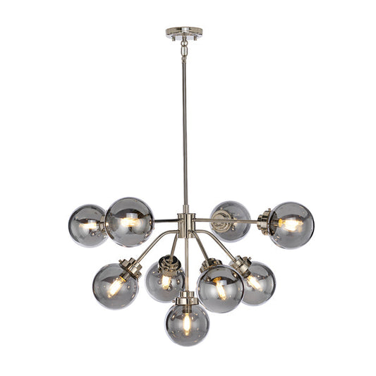 Kula 9 Light Chandelier - Polished Nickel