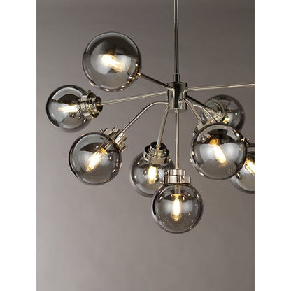 Kula 9 Light Chandelier - Polished Nickel