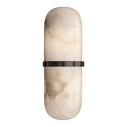 Melange Pill Form Sconce - Bronze with Alabaster