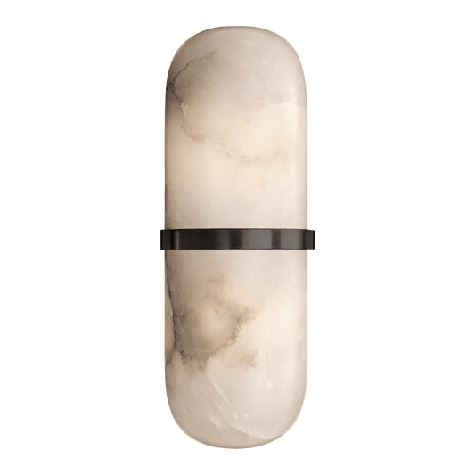 Melange Pill Form Sconce - Bronze with Alabaster