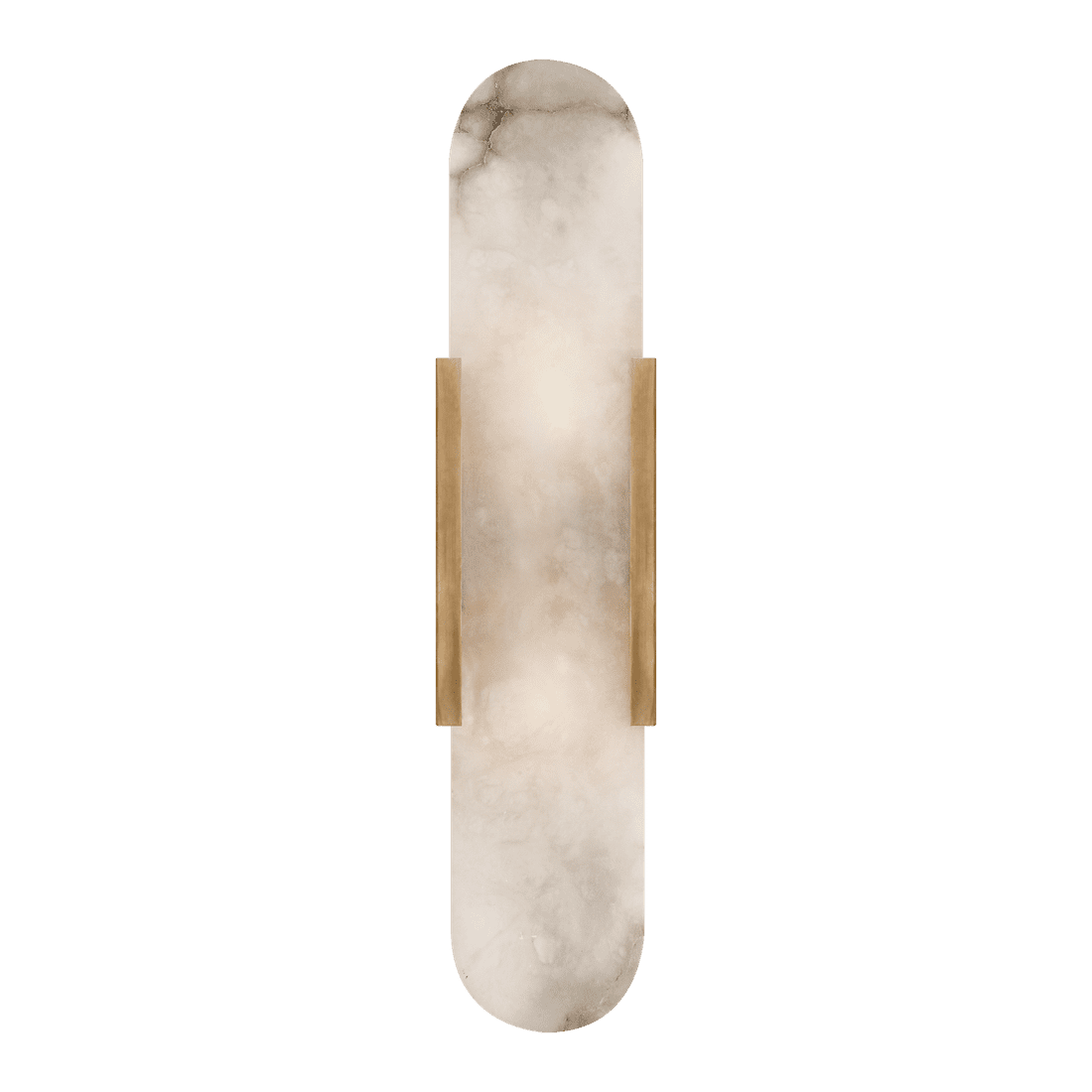 Melange Elongated Sconce - Antique-Burnished Brass with Alabaster