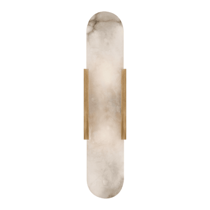 Melange Elongated Sconce - Antique-Burnished Brass with Alabaster