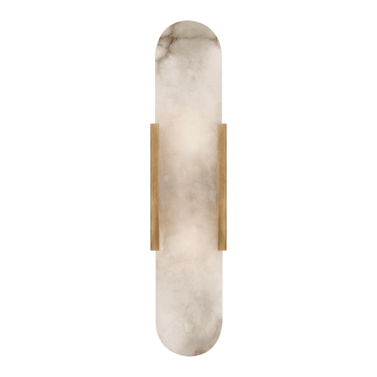 Melange Elongated Sconce - Antique-Burnished Brass with Alabaster