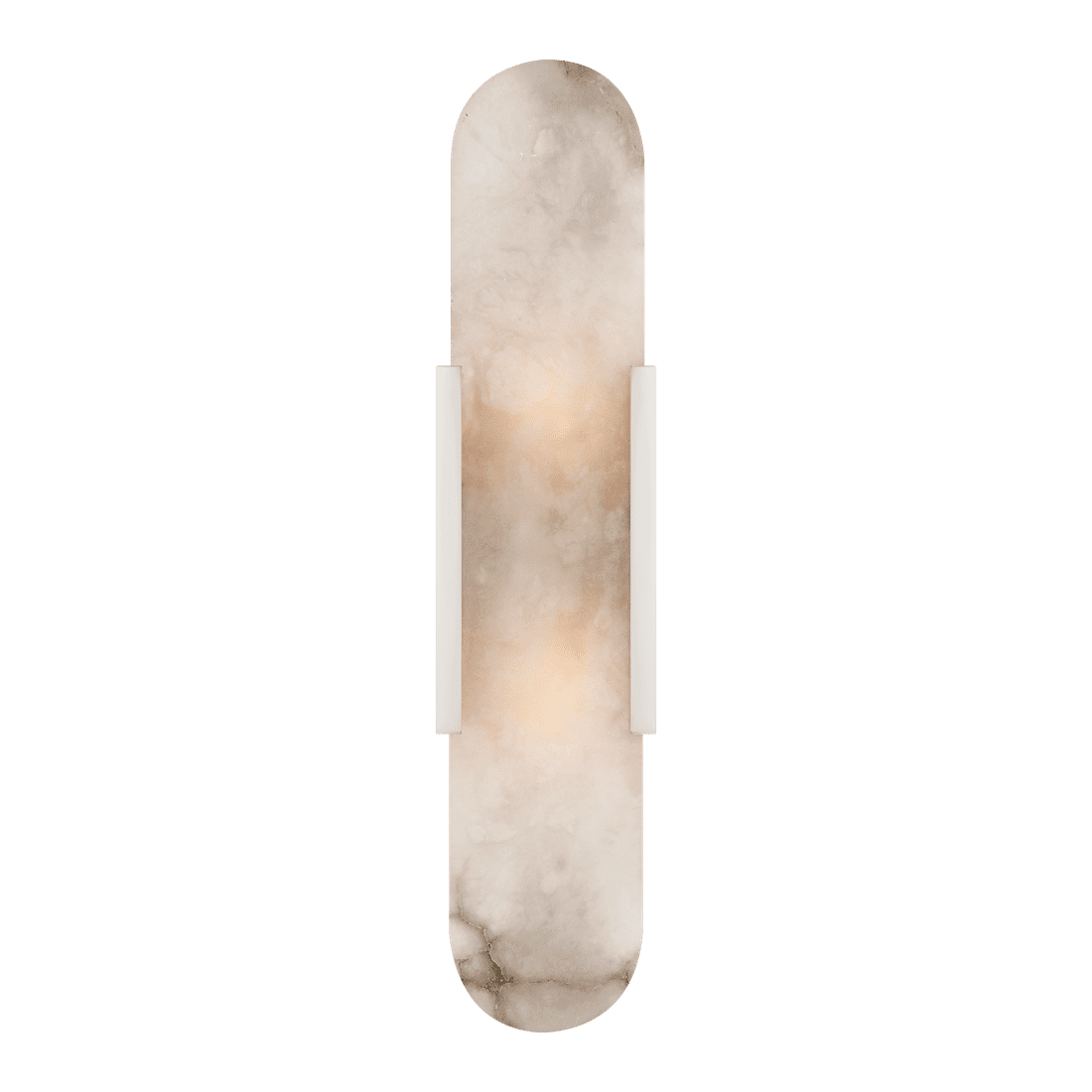 Melange Elongated Sconce - Polished Nickel with Alabaster