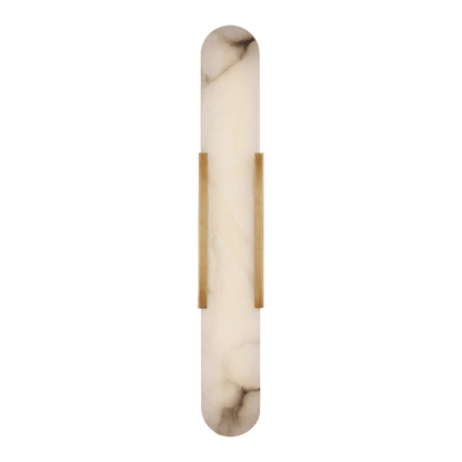 Melange 28" Elongated Sconce - Antique-Burnished Brass with Alabaster