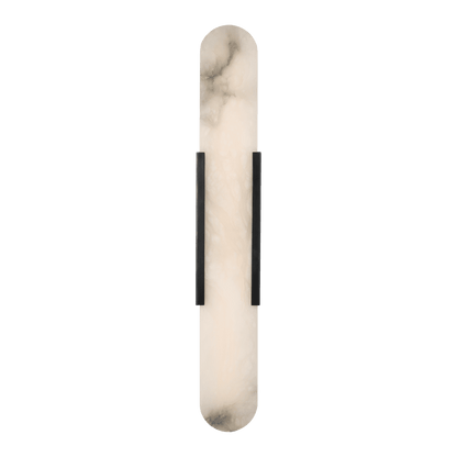 Melange 28" Elongated Sconce - Bronze with Alabaster