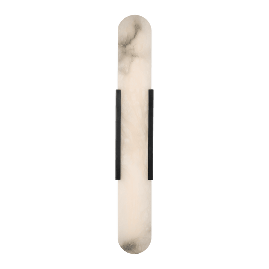 Melange 28" Elongated Sconce - Bronze with Alabaster