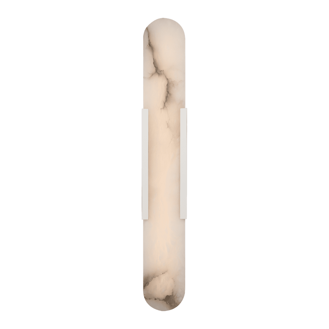 Melange 28" Elongated Sconce - Polished Nickel with Alabaster