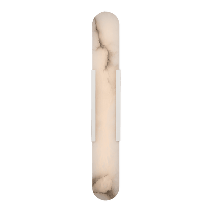 Melange 28" Elongated Sconce - Polished Nickel with Alabaster