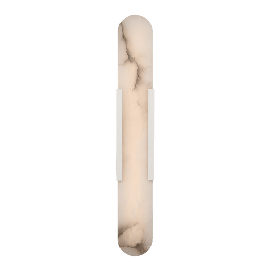 Melange 28" Elongated Sconce - Polished Nickel with Alabaster