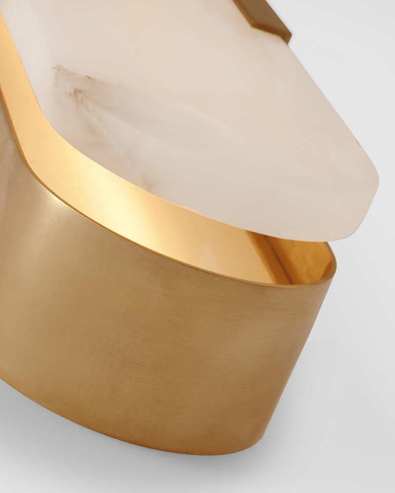 Melange 20" Elongated Sconce - Antique-Burnished Brass with Alabaster